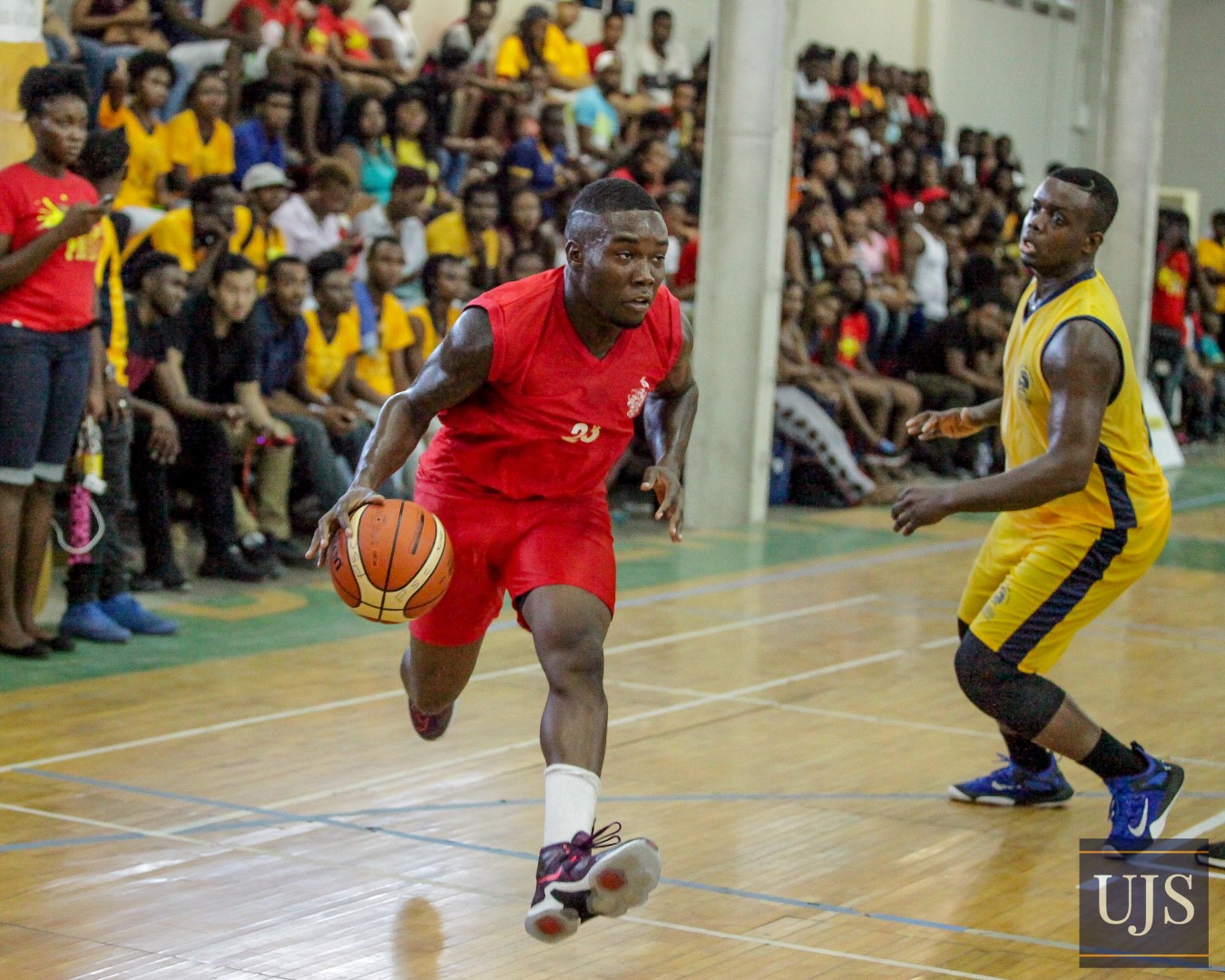 The University of the West Indies Male basketball team up the ante in the final quarter of the match defeating their Old Hope Road rivals by 5 points to claim victory at the UWI/UTech Games