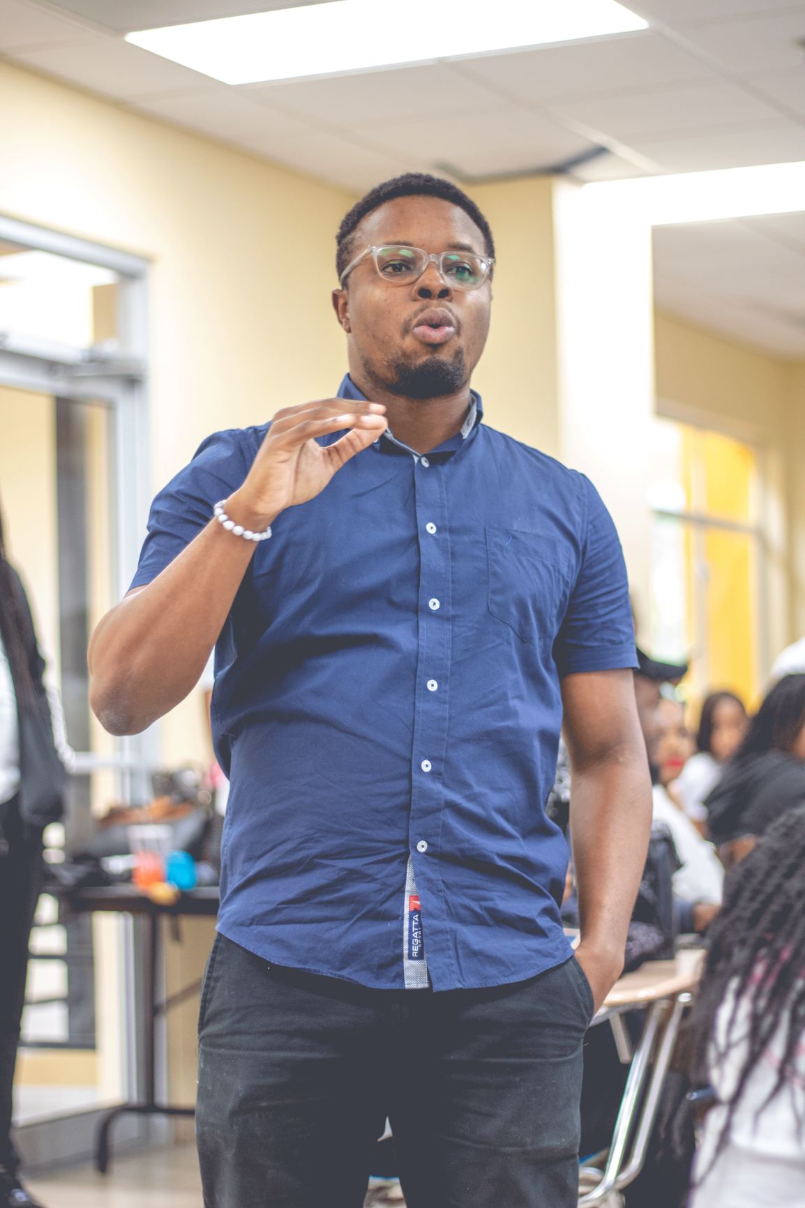 Founder and CEO of the University and College Ambassadors of Jamaica, Kristofferson Nunes, encourages members of the Future Marters Association to focus on building their dreams during his presentation at a seminar held on the Papine campus of the University of Technology, Jamaica on Janaury 17, 2019. Photo by Tatyana Atkinson/UJS News